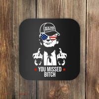 Trump Were Taking America Back You Missed Bitch Funny Coaster thumb 0