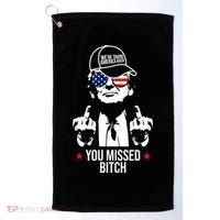Trump Were Taking America Back You Missed Bitch Funny Golf Towel thumb 0