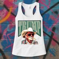 Trump Western Trump Cowboy Make America Great Trump Daddy Women's Tank Top thumb 3