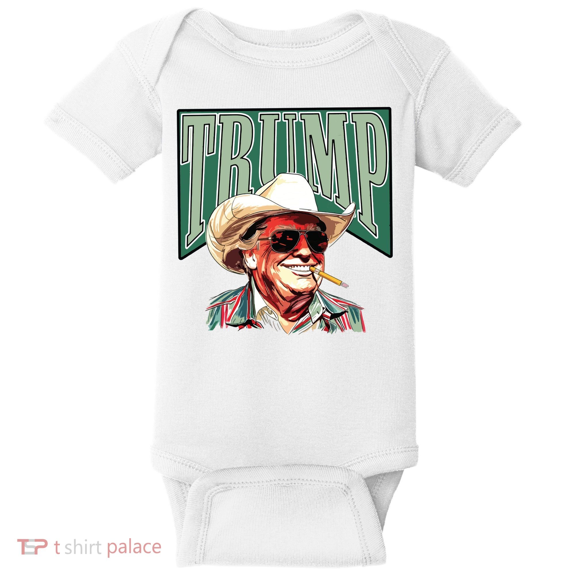 Trump Western Trump Cowboy Make America Great Trump Daddy Baby Bodysuit