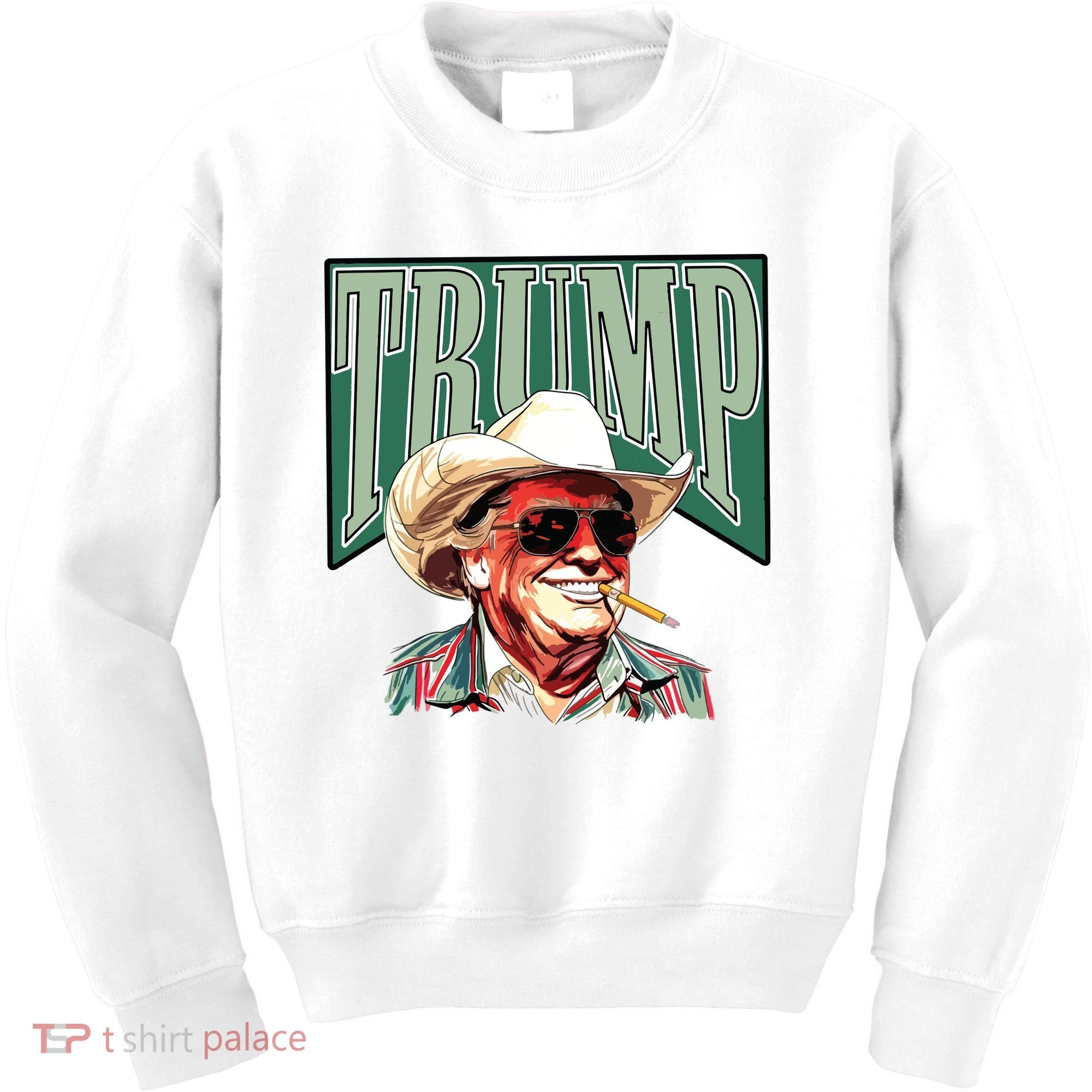 Trump Western Trump Cowboy Make America Great Trump Daddy Kids Sweatshirt