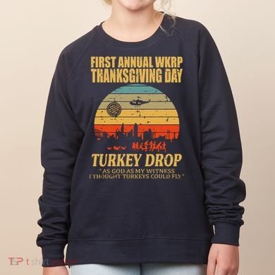 Thanksgiving Wkrp Turkey Drop Women's Sweatshirt