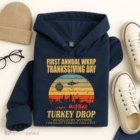 Thanksgiving Wkrp Turkey Drop Hoodie thumb 4
