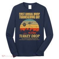 Thanksgiving Wkrp Turkey Drop Long Sleeve Shirt thumb 0