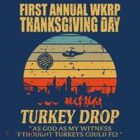 Thanksgiving Wkrp Turkey Drop Long Sleeve Shirt thumb 2