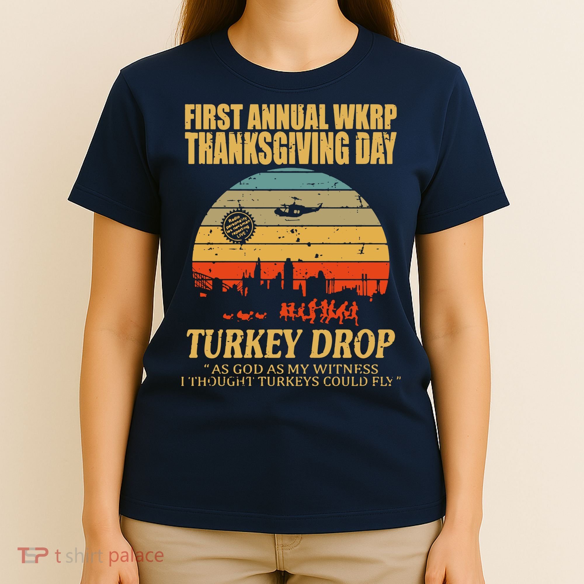 Thanksgiving Wkrp Turkey Drop T-Shirt