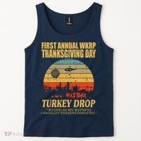 Thanksgiving Wkrp Turkey Drop Tank Top thumb 2