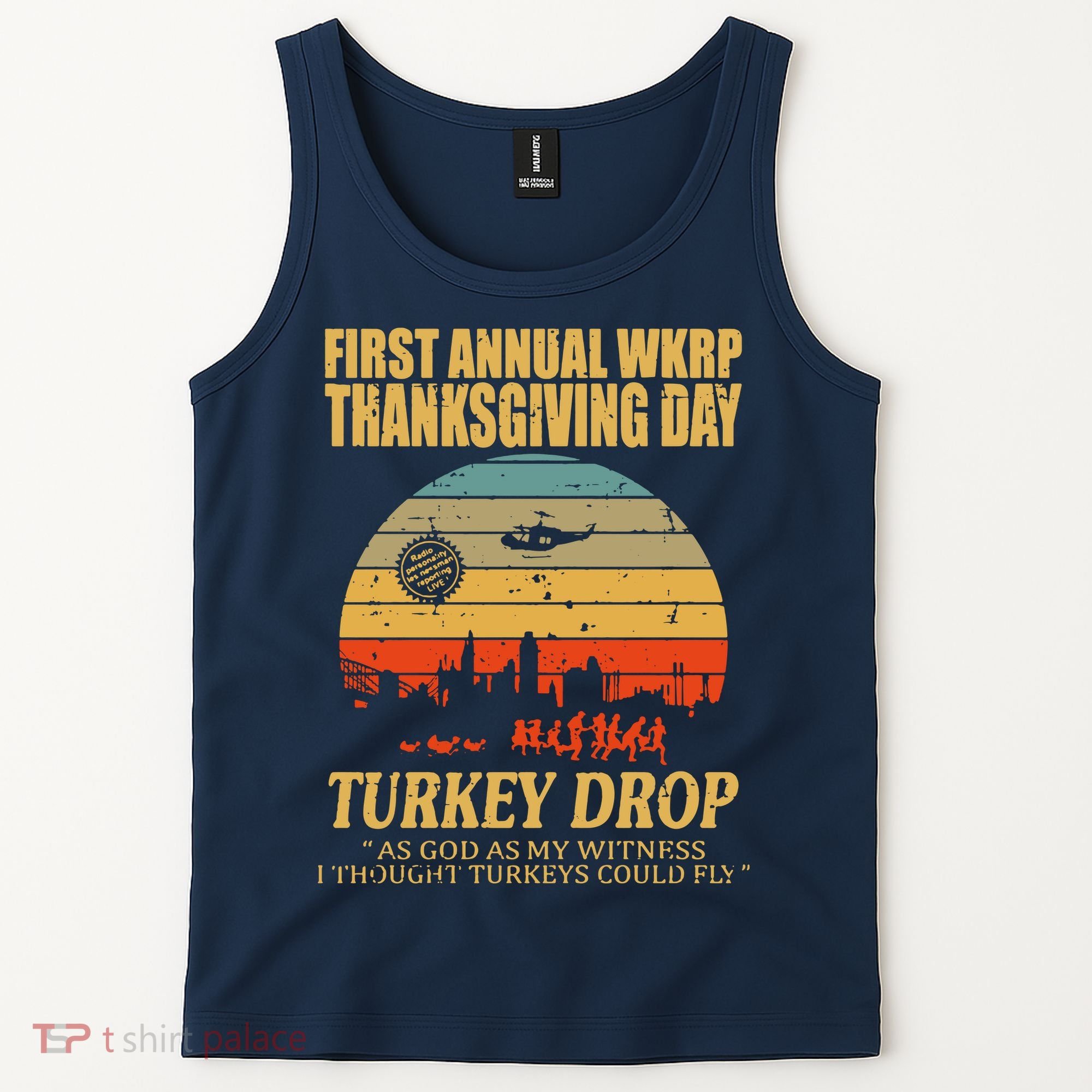 Thanksgiving Wkrp Turkey Drop Tank Top