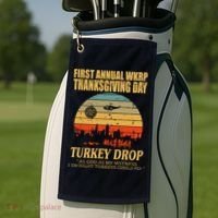 Thanksgiving Wkrp Turkey Drop Golf Towel thumb 2