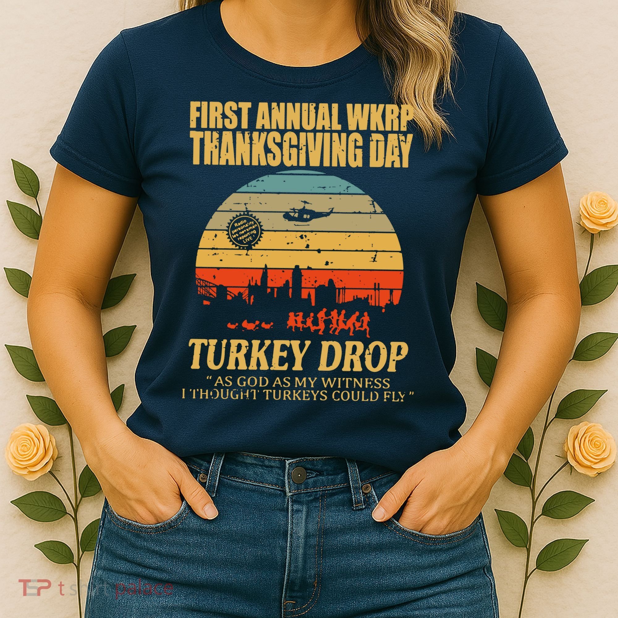 Thanksgiving Wkrp Turkey Drop Women's T-Shirt