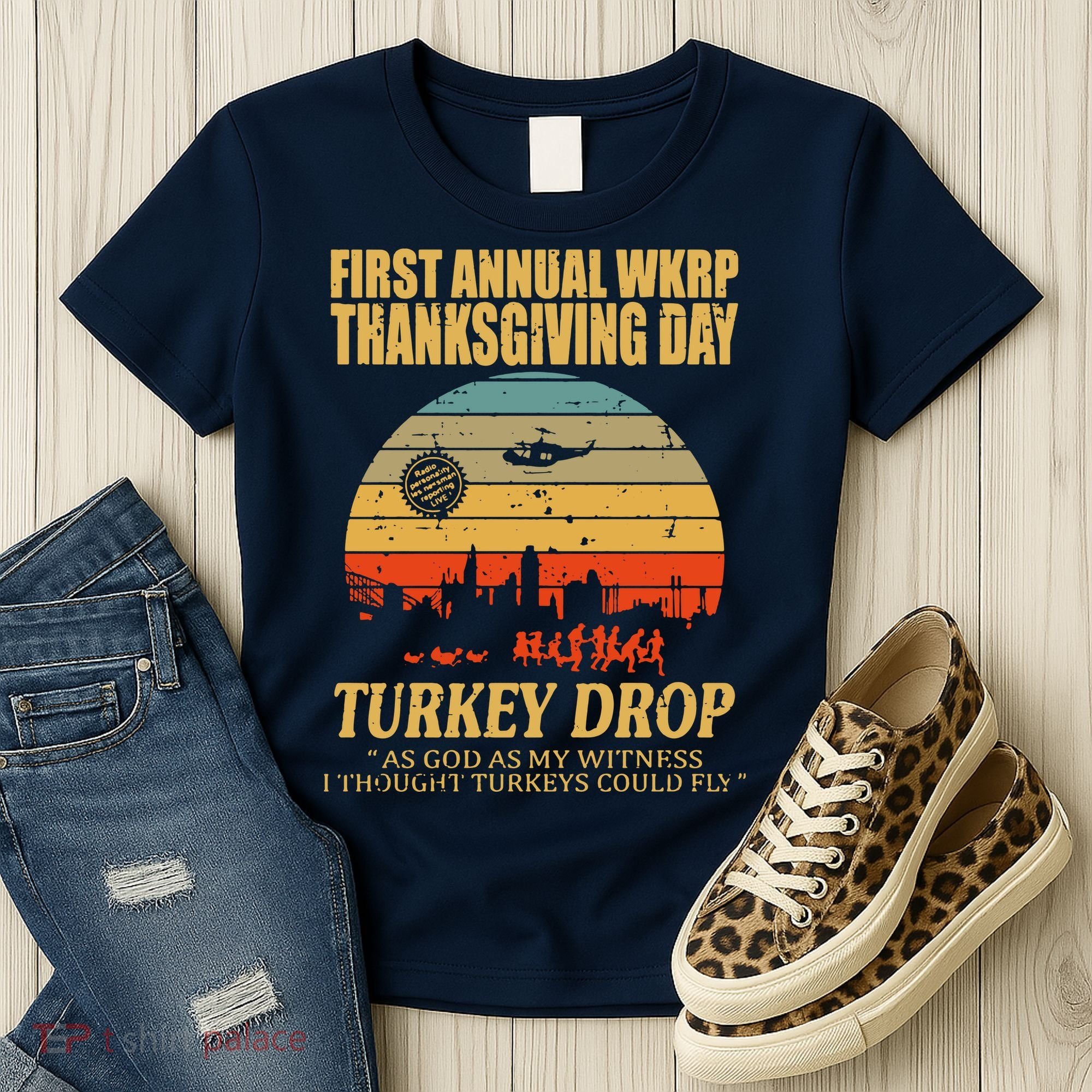Thanksgiving Wkrp Turkey Drop Women's T-Shirt