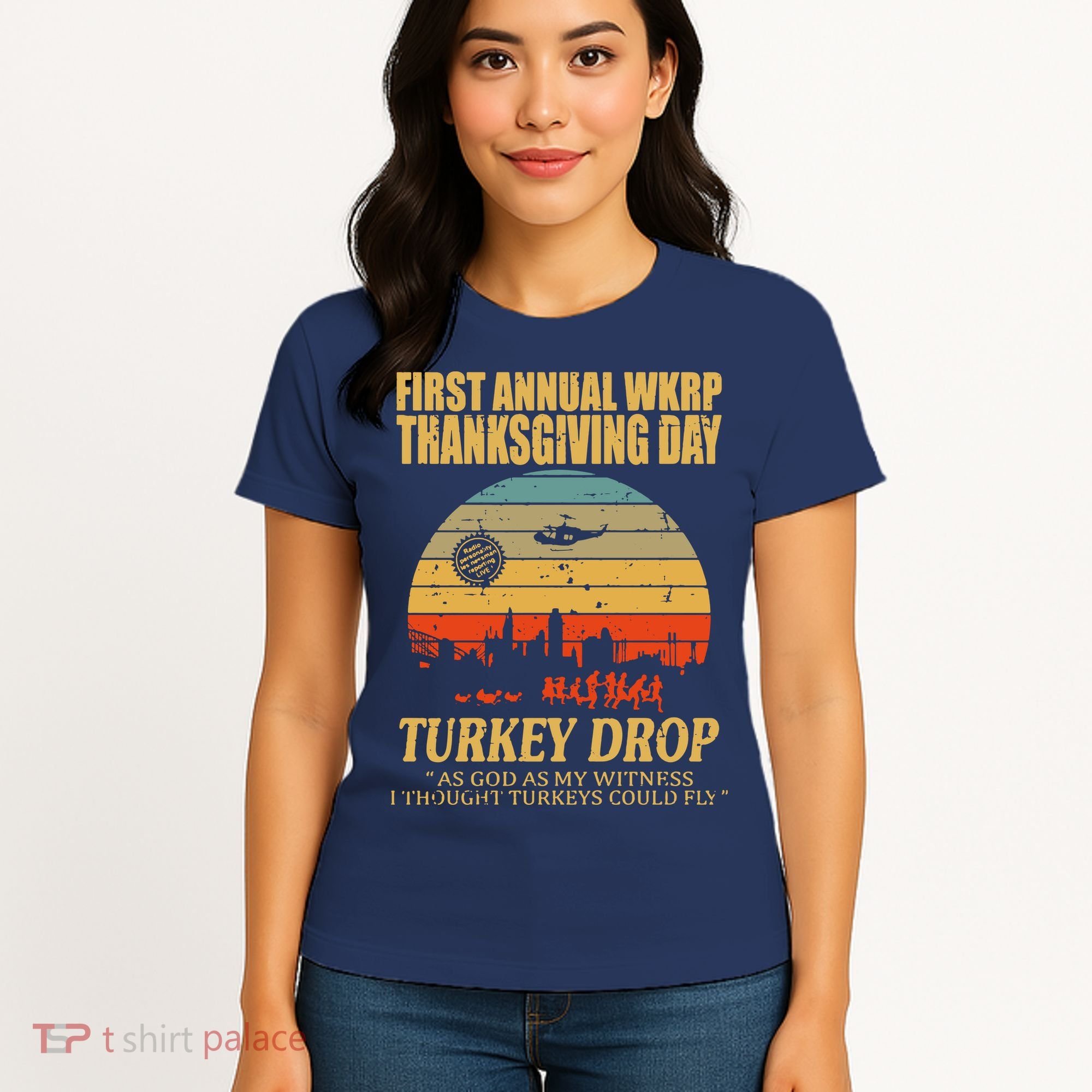 Thanksgiving Wkrp Turkey Drop Women's T-Shirt