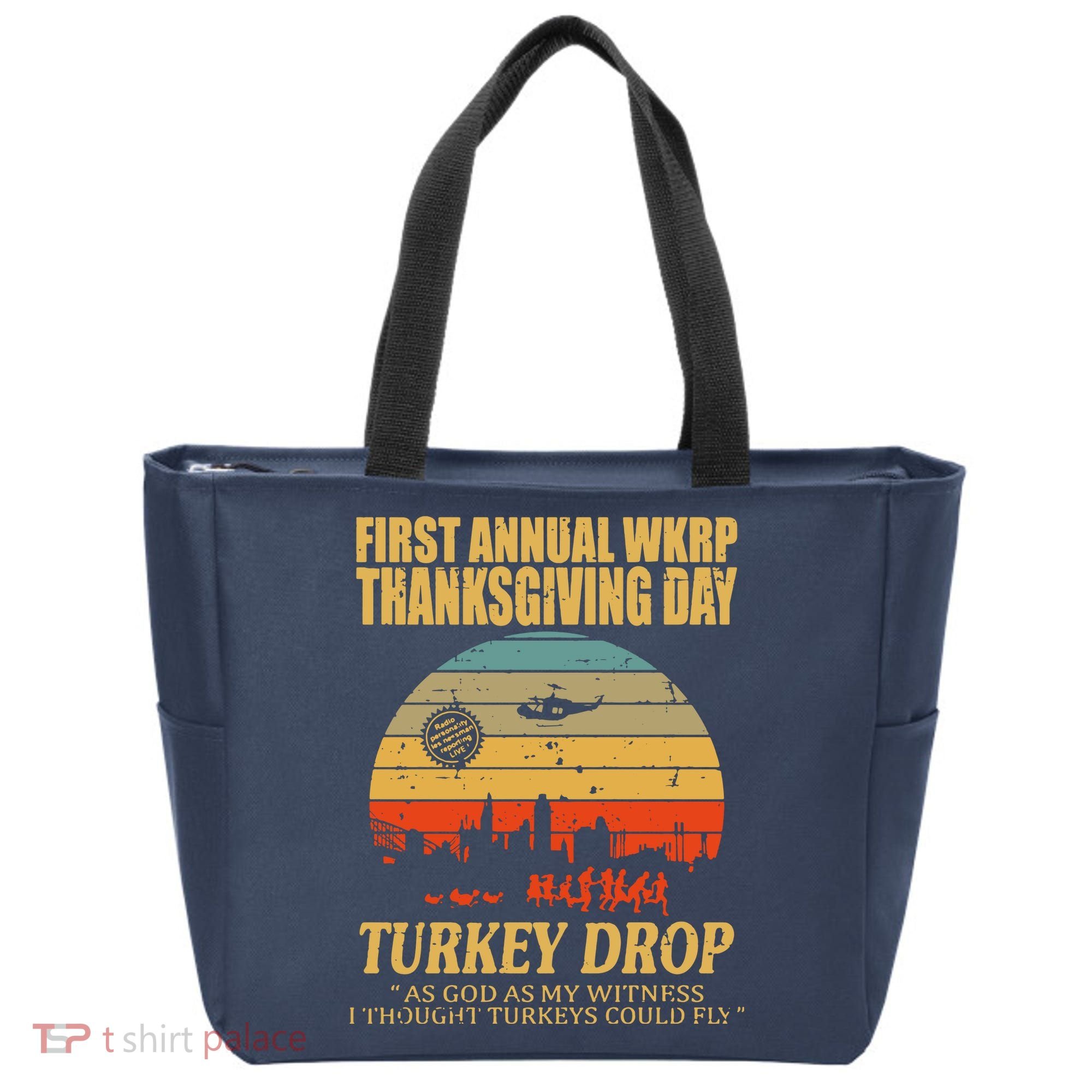 Thanksgiving Wkrp Turkey Drop Tote Bag
