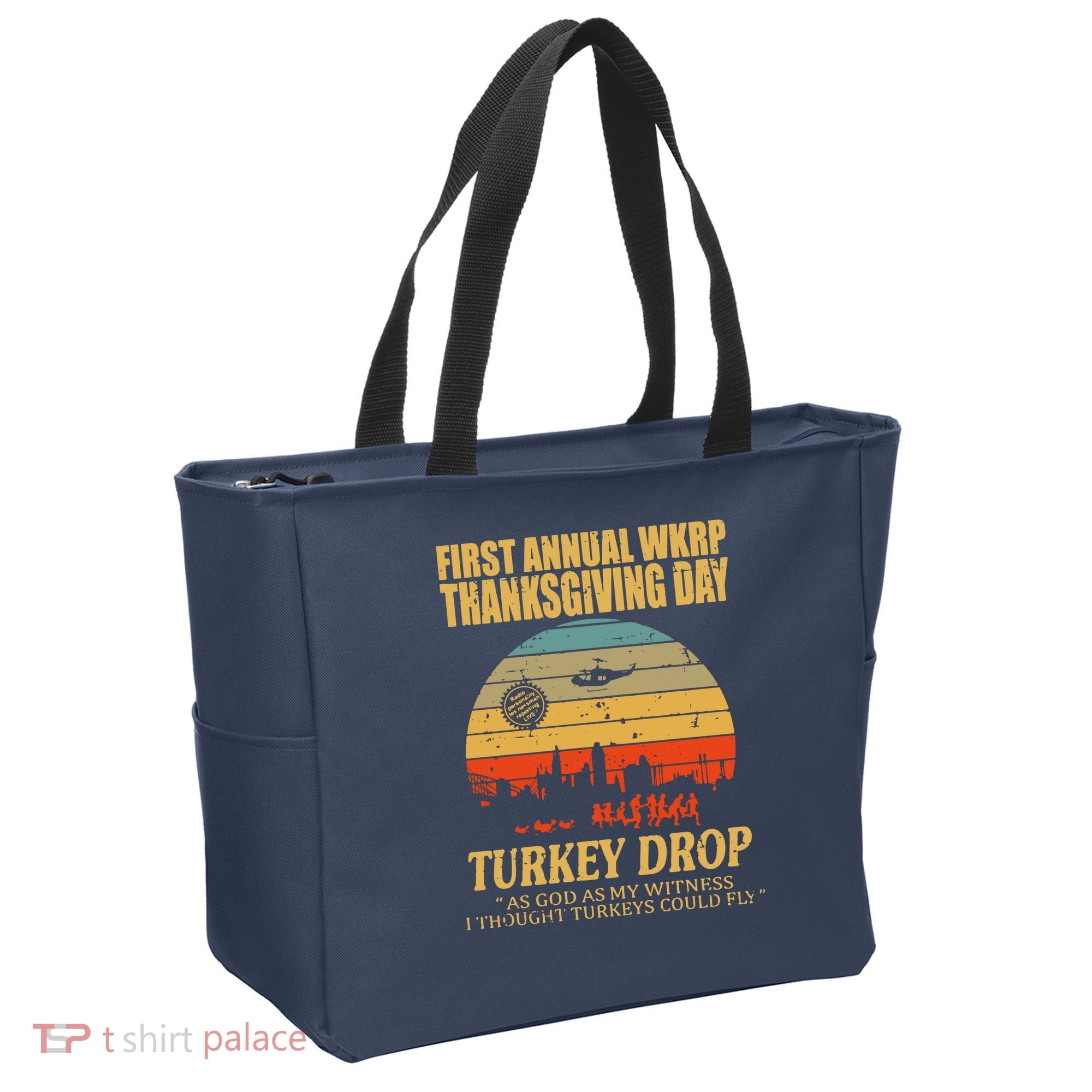 Thanksgiving Wkrp Turkey Drop Tote Bag