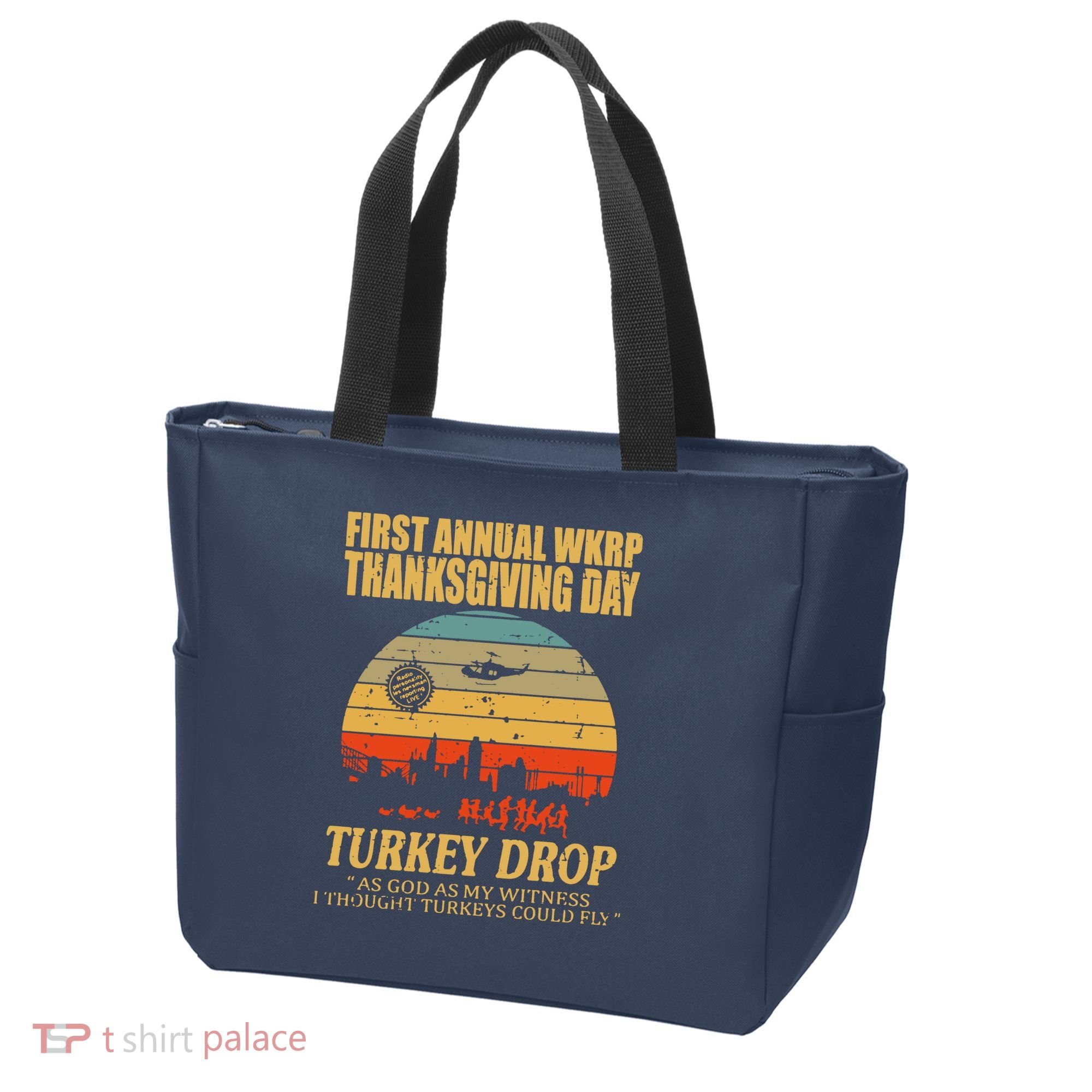 Thanksgiving Wkrp Turkey Drop Tote Bag