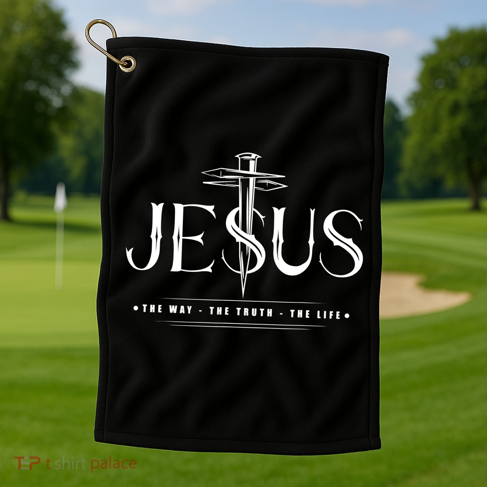 The Way The Truth The Life Jesus Golf Towel