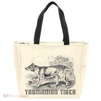 Tasmanian Wolf Tiger Thylacine Australian Extinction Gift Tote Bag thumb 0