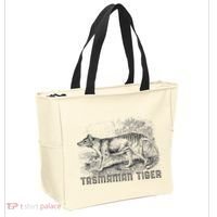 Tasmanian Wolf Tiger Thylacine Australian Extinction Gift Tote Bag thumb 2