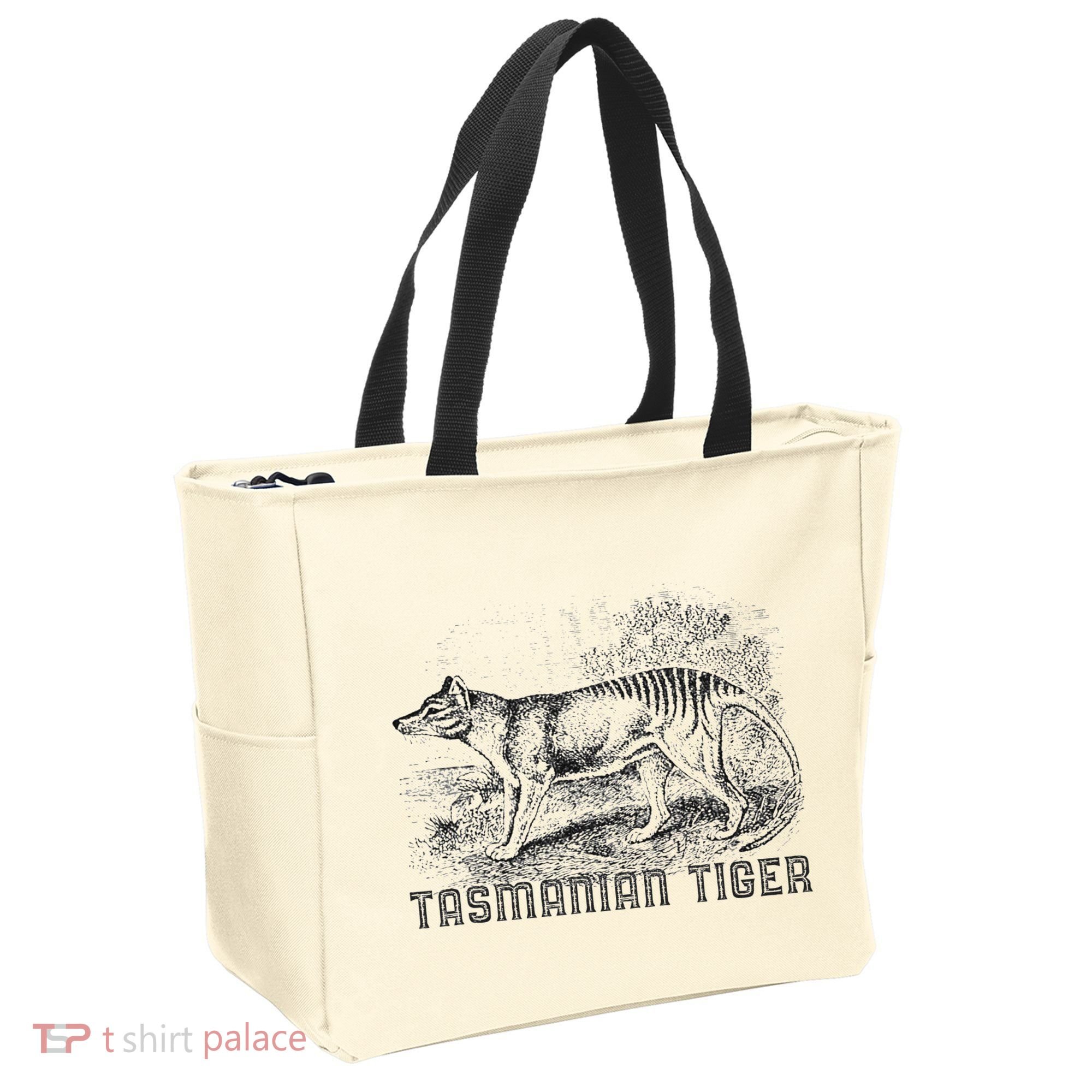 Tasmanian Wolf Tiger Thylacine Australian Extinction Gift Tote Bag
