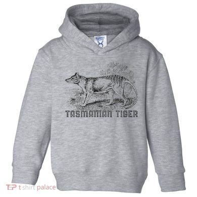 Tasmanian Wolf Tiger Thylacine Australian Extinction Gift Toddler Hoodie