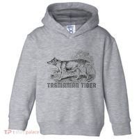 Tasmanian Wolf Tiger Thylacine Australian Extinction Gift Toddler Hoodie thumb 0