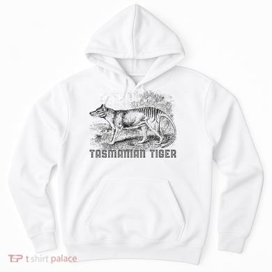Tasmanian Wolf Tiger Thylacine Australian Extinction Gift Hoodie