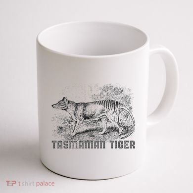 Tasmanian Wolf Tiger Thylacine Australian Extinction Gift Coffee Mug back