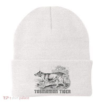 Tasmanian Wolf Tiger Thylacine Australian Extinction Gift Beanie