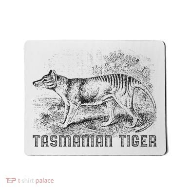 Tasmanian Wolf Tiger Thylacine Australian Extinction Gift Mousepad