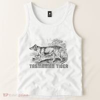 Tasmanian Wolf Tiger Thylacine Australian Extinction Gift Tank Top thumb 2