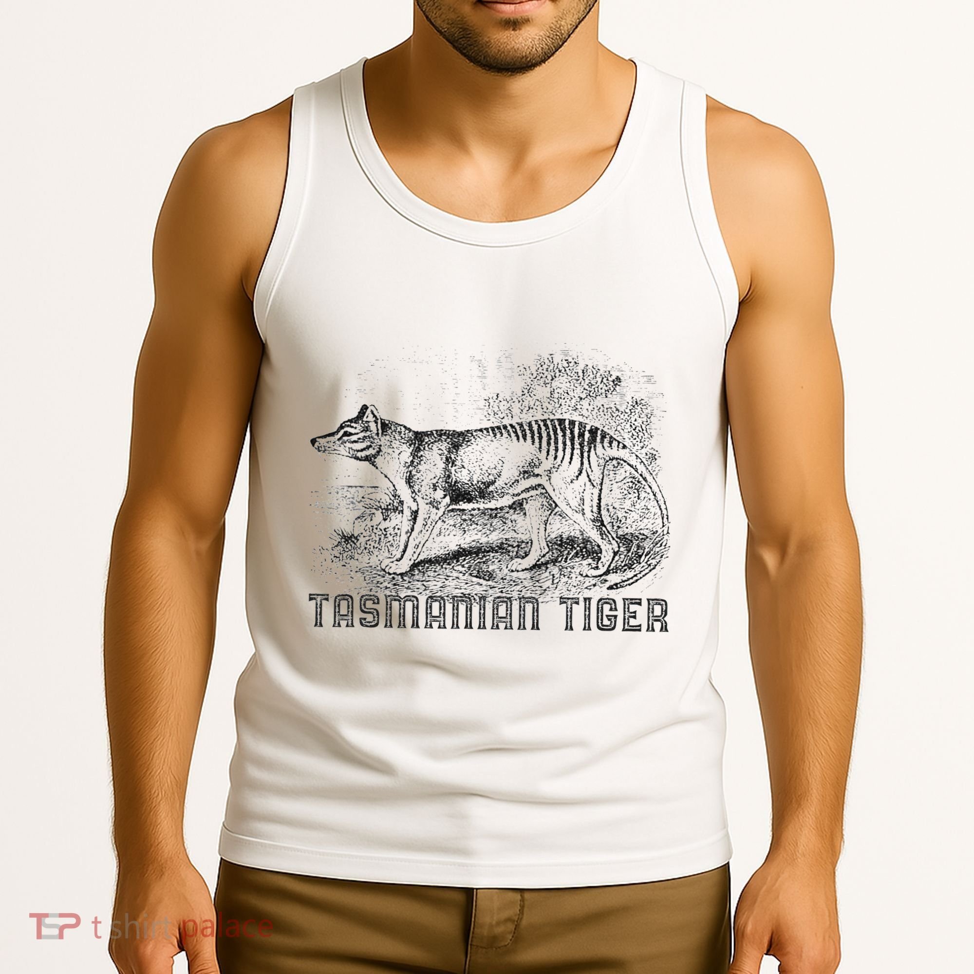 Tasmanian Wolf Tiger Thylacine Australian Extinction Gift Tank Top