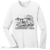 Tasmanian Wolf Tiger Thylacine Australian Extinction Gift Women's Long Sleeve Shirt thumb 0
