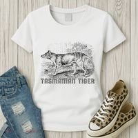 Tasmanian Wolf Tiger Thylacine Australian Extinction Gift Women's T-Shirt thumb 3