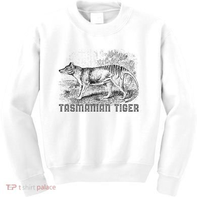 Tasmanian Wolf Tiger Thylacine Australian Extinction Gift Kids Sweatshirt