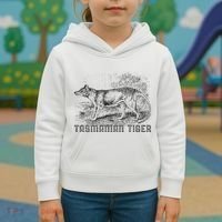Tasmanian Wolf Tiger Thylacine Australian Extinction Gift Kids Hoodie thumb 3