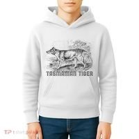 Tasmanian Wolf Tiger Thylacine Australian Extinction Gift Kids Hoodie thumb 4
