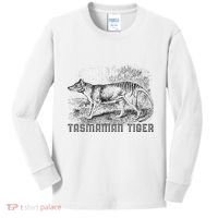 Tasmanian Wolf Tiger Thylacine Australian Extinction Gift Kids Long Sleeve Shirt thumb 0