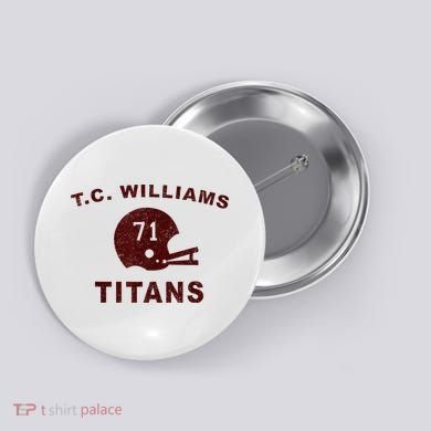 T.C. Williams Titan Football Helmet Button