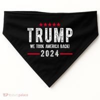 Trump Won Take America Back 2024 USA-Made Doggie Bandana thumb 0
