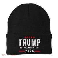 Trump Won Take America Back 2024 Beanie thumb 0