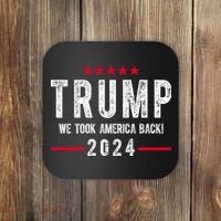 Trump Won Take America Back 2024 Coaster thumb 0