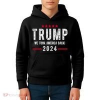 Trump Won Take America Back 2024 Kids Hoodie thumb 4