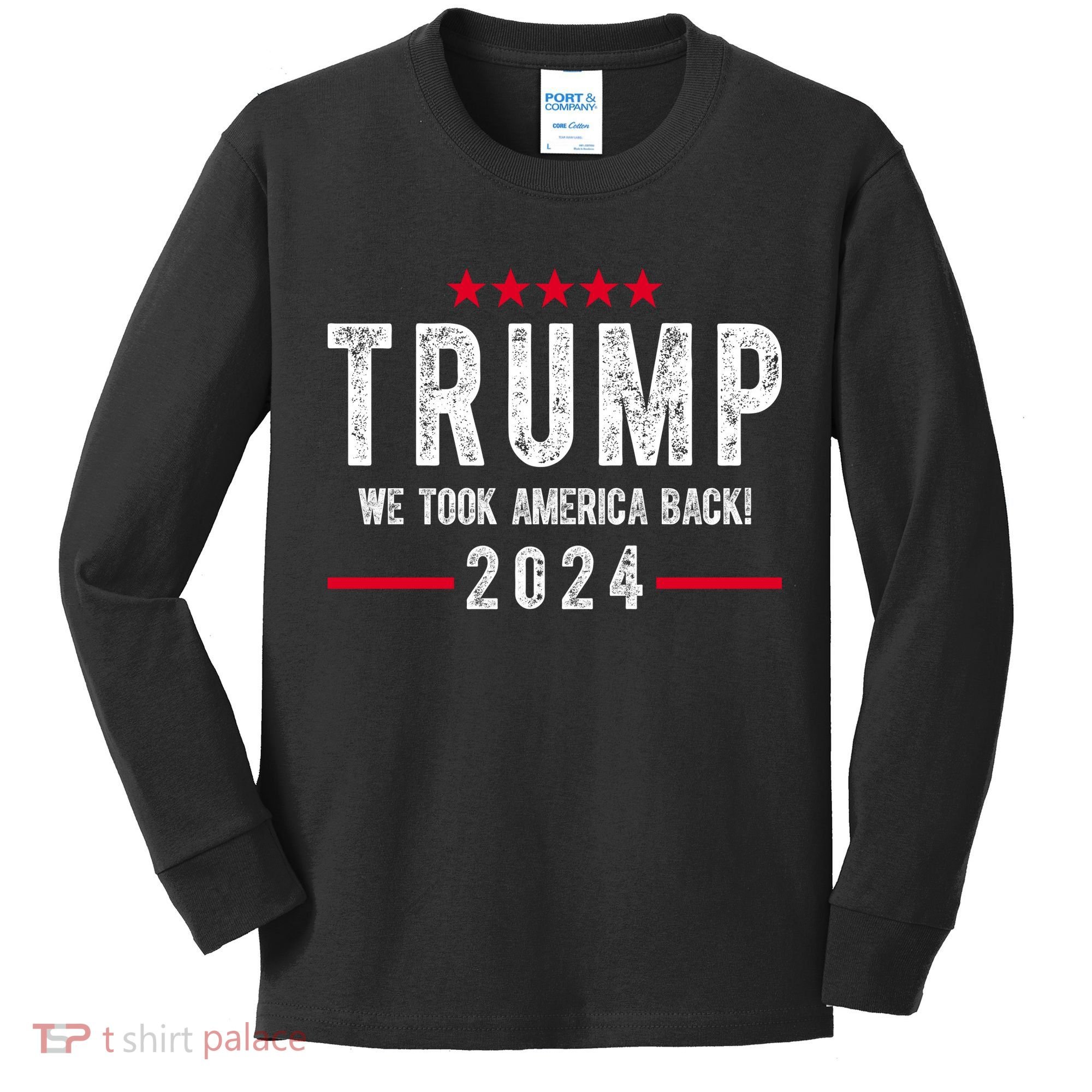 Trump Won Take America Back 2024 Kids Long Sleeve Shirt