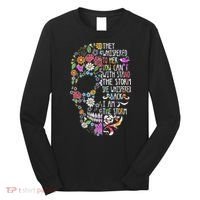They Whispered To Her Flower Skull Long Sleeve Shirt thumb 0