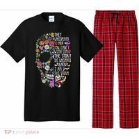 They Whispered To Her Flower Skull Pajama Set thumb 0