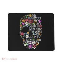 They Whispered To Her Flower Skull Mousepad thumb 0