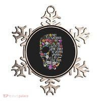 They Whispered To Her Flower Skull Ornament thumb 0