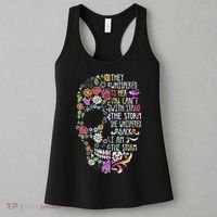 They Whispered To Her Flower Skull Women's Tank Top thumb 3