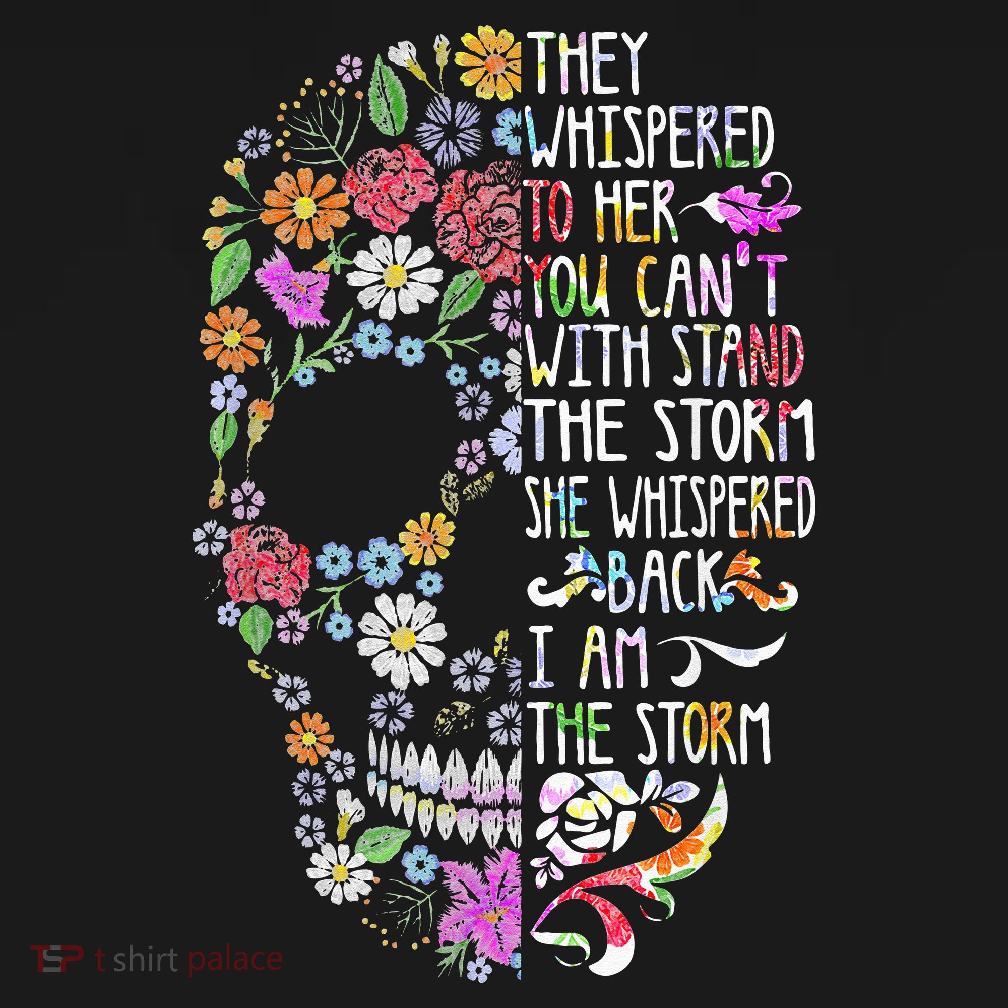 They Whispered To Her Flower Skull Women's Tank Top