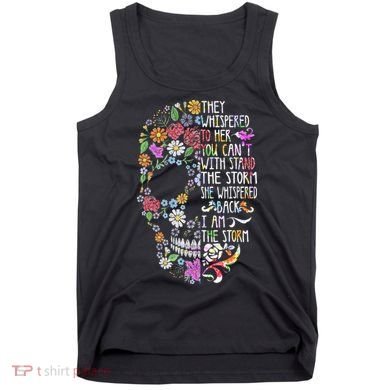 They Whispered To Her Flower Skull Tank Top